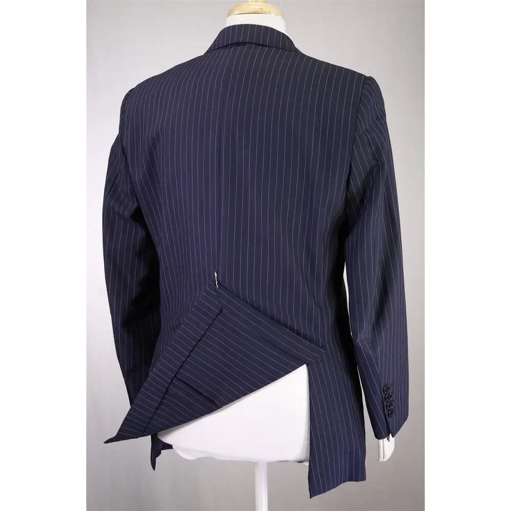 Sartoria Parma Beams F by Caruso Navy Blue Pinstripe 2-Btn Wool Suit 38R
